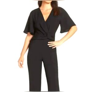 Anthropologie Harlyn twisted front butterfly waisted elegant black rompe…